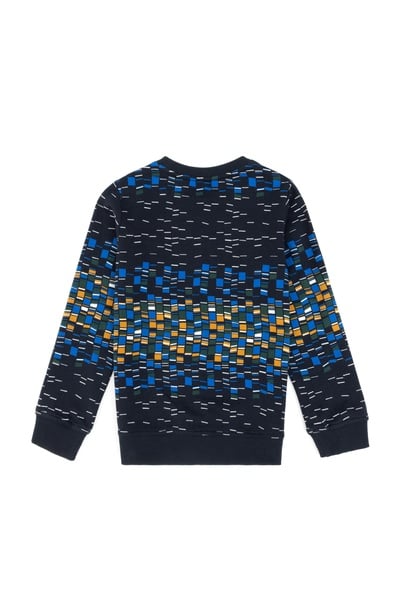 Erkek Çocuk Lacivert Bisiklet Yaka İnce Sweatshirt