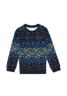 Erkek Çocuk Lacivert Bisiklet Yaka İnce Sweatshirt - 50308534012