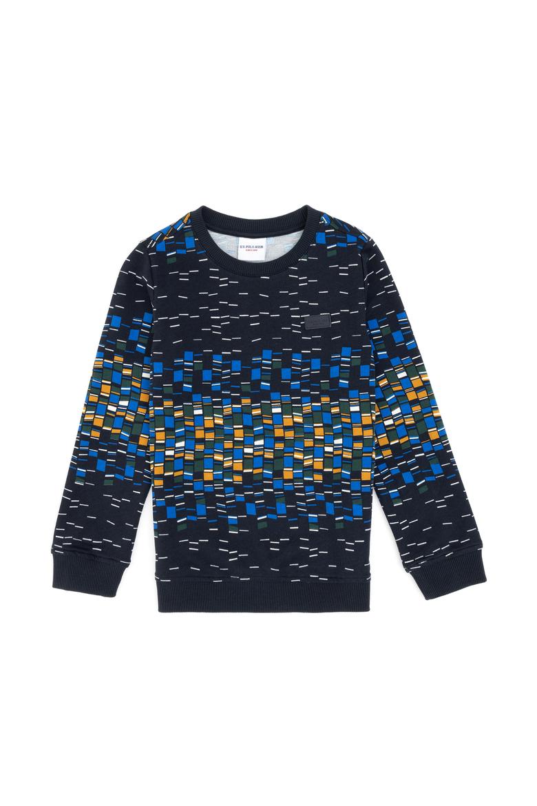 Erkek Çocuk Lacivert Bisiklet Yaka İnce Sweatshirt