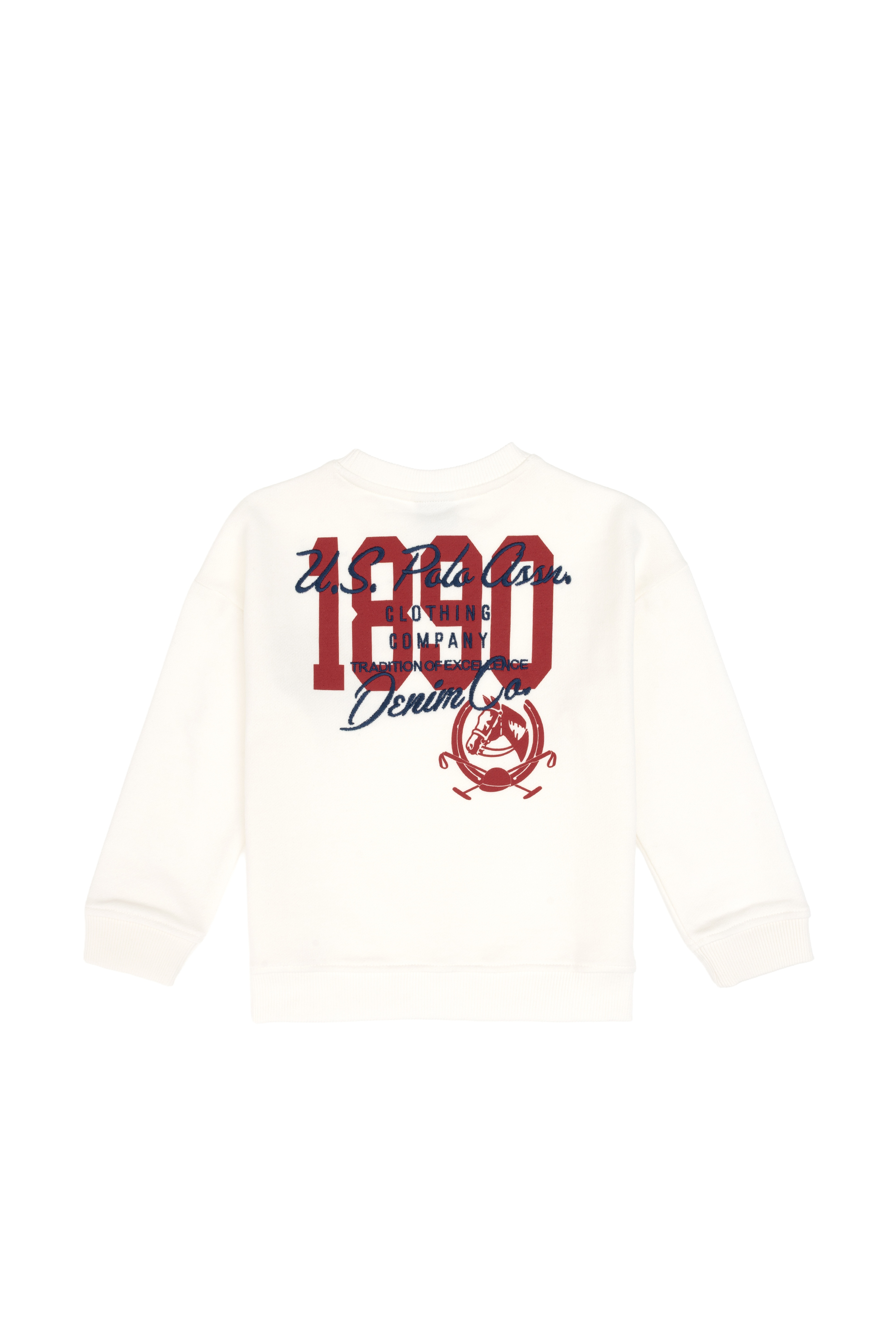 Erkek Çocuk Ekru Bisiklet Yaka Sweatshirt