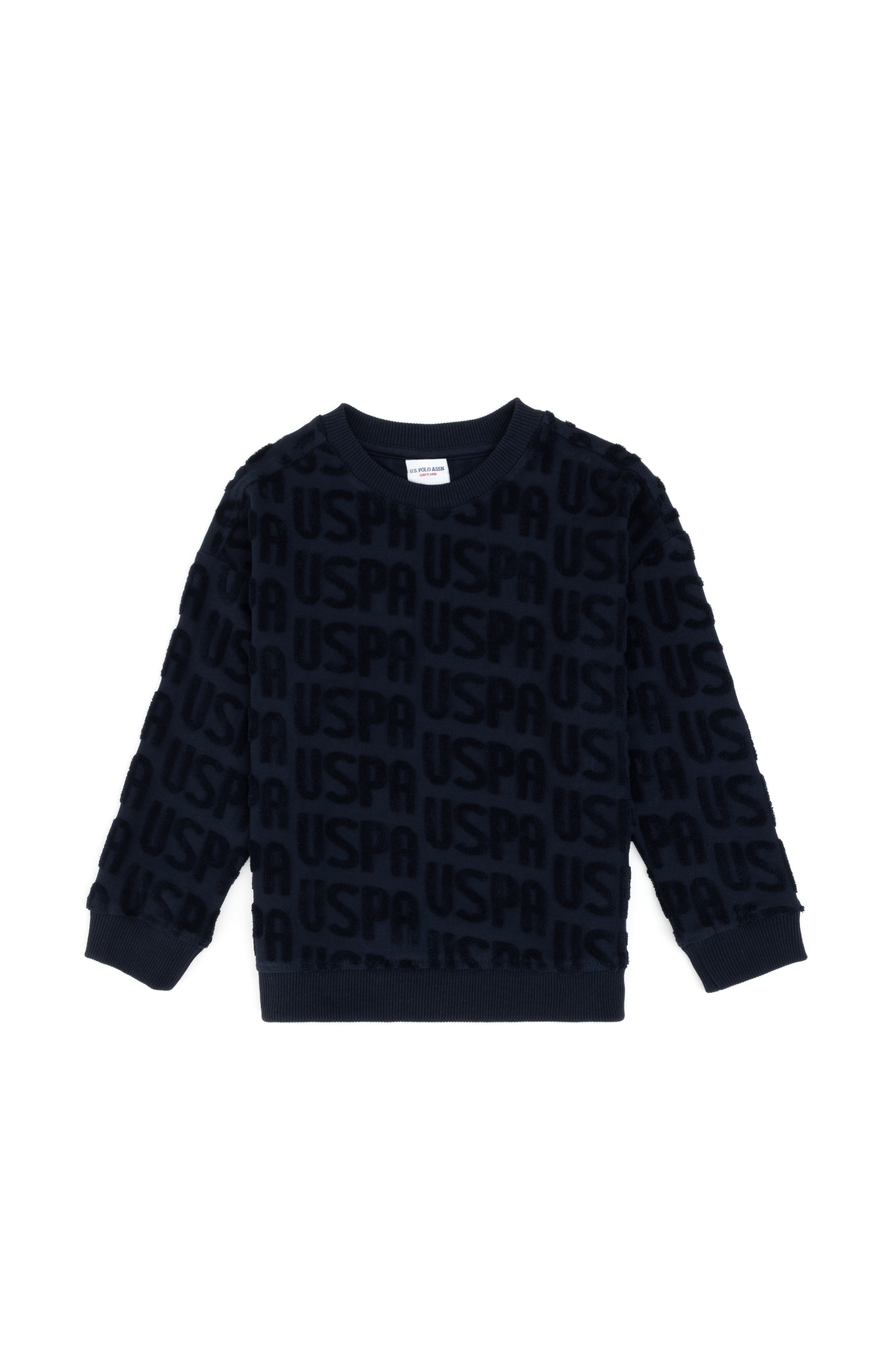 Erkek Çocuk Lacivert Bisiklet Yaka Sweatshirt - Image 1