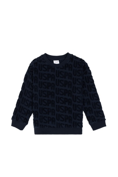 Erkek Çocuk Lacivert Bisiklet Yaka Sweatshirt
