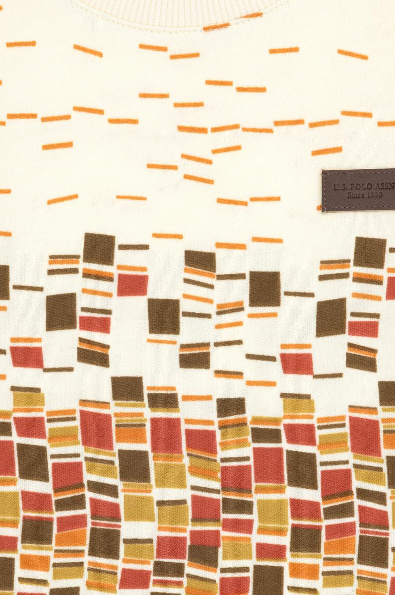 Erkek Çocuk Krem Bisiklet Yaka İnce Sweatshirt