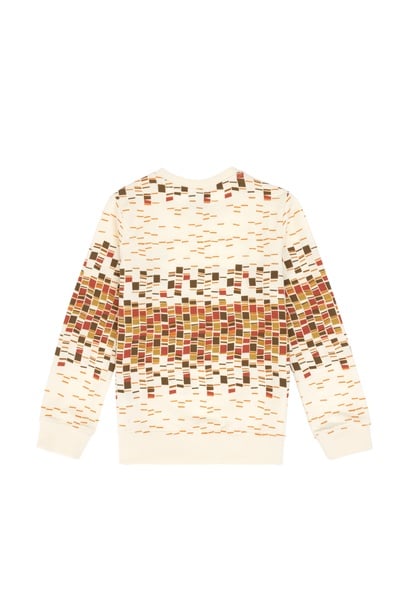 Erkek Çocuk Krem Bisiklet Yaka İnce Sweatshirt