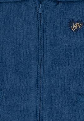 Kız Çocuk İndigo Triko Panço - 50254390014