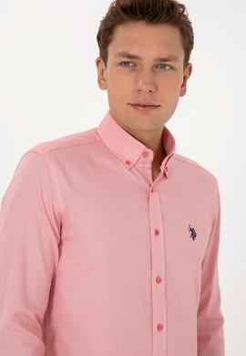 Erkek Pembe Uzun Kollu Basic Gömlek - 50298002042