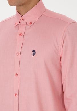 Erkek Pembe Uzun Kollu Basic Gömlek - 50298002042