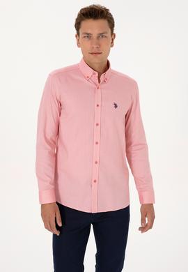 Erkek Pembe Uzun Kollu Basic Gömlek - 50298002042