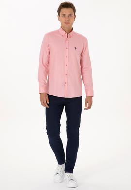 Erkek Pembe Uzun Kollu Basic Gömlek - 50298002042