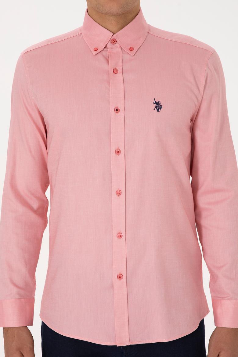 Erkek Pembe Uzun Kollu Basic Gömlek - 50298002042