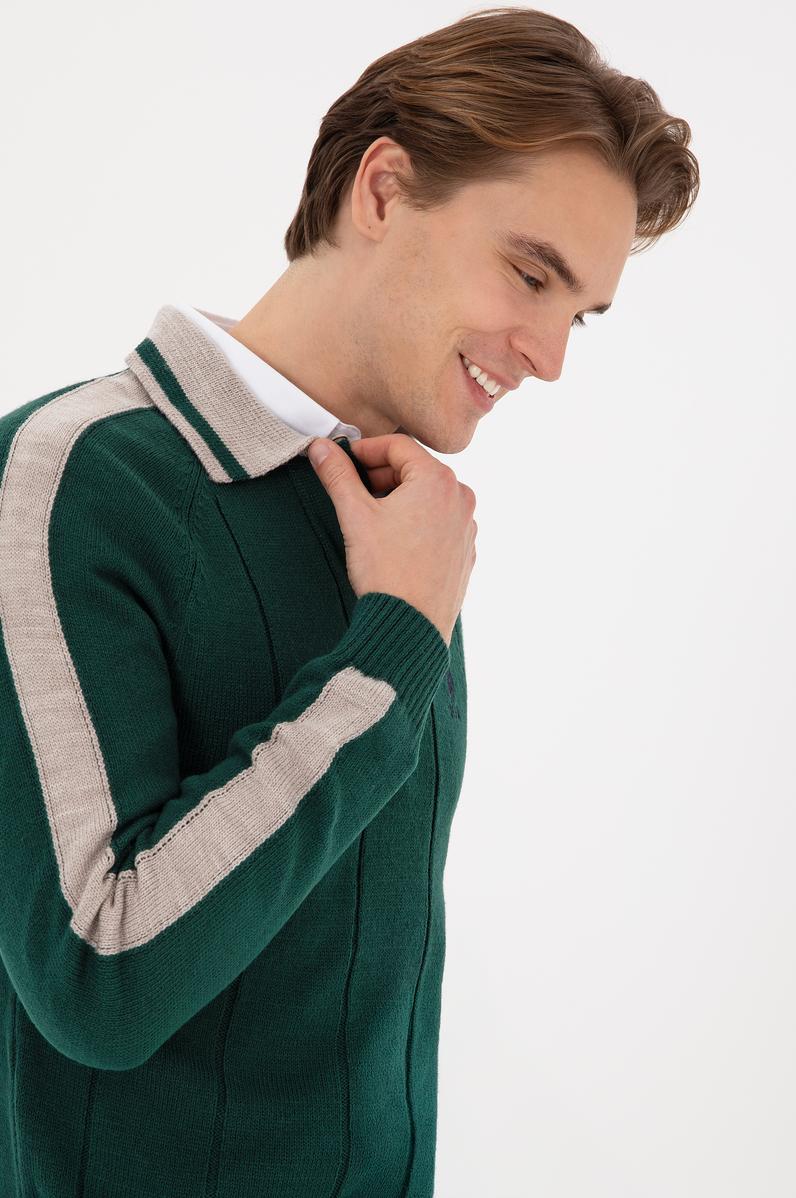 Erkek Koyu Yeşil Kazak