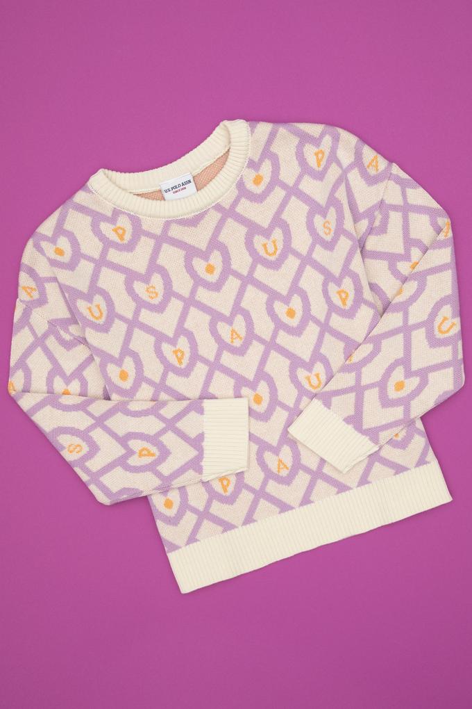 Kız Çocuk Koyu Frambuaz Kazak