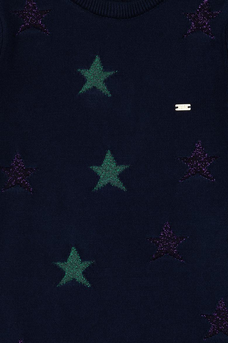 Kız Çocuk Lacivert Triko Elbise - 50316806007