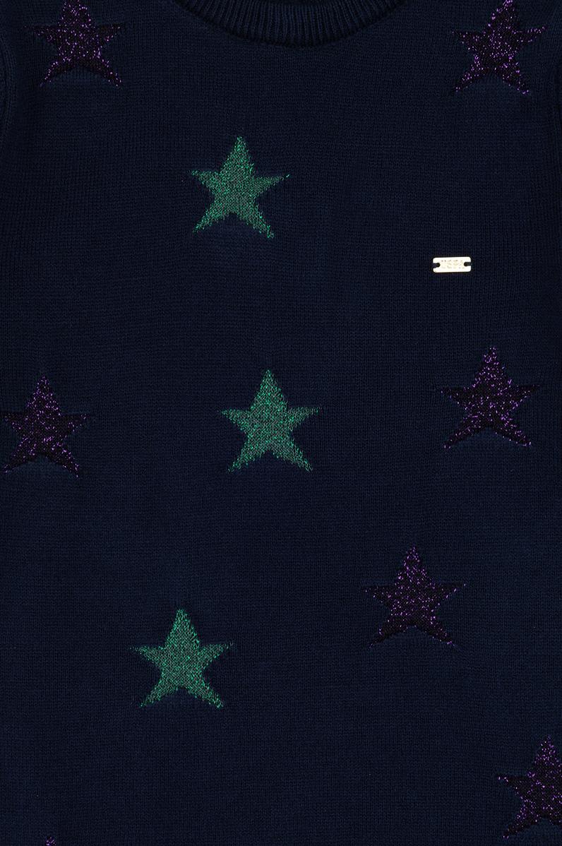 Kız Çocuk Lacivert Triko Elbise