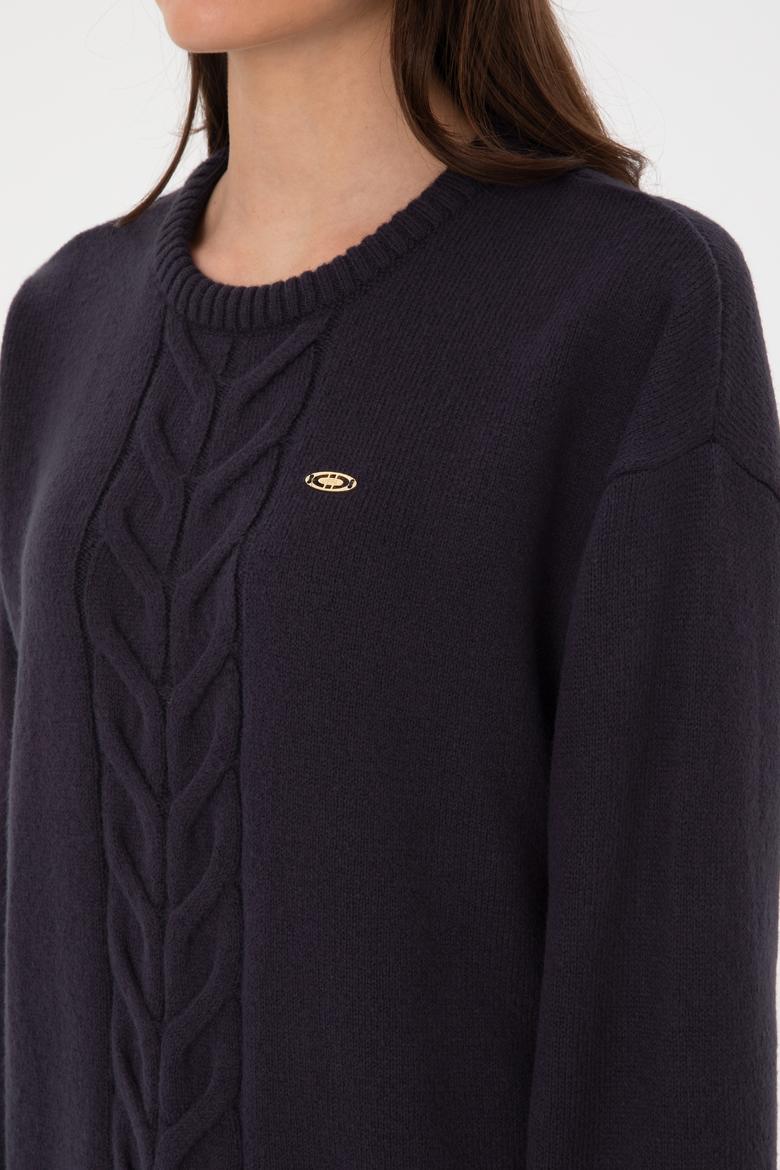 Kadın Açık Lacivert Kazak - 50314758010