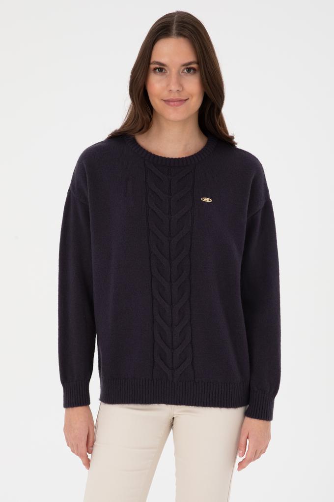 Kadın Açık Lacivert Kazak