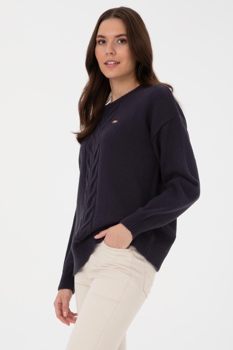 Kadın Açık Lacivert Kazak - 50314758010