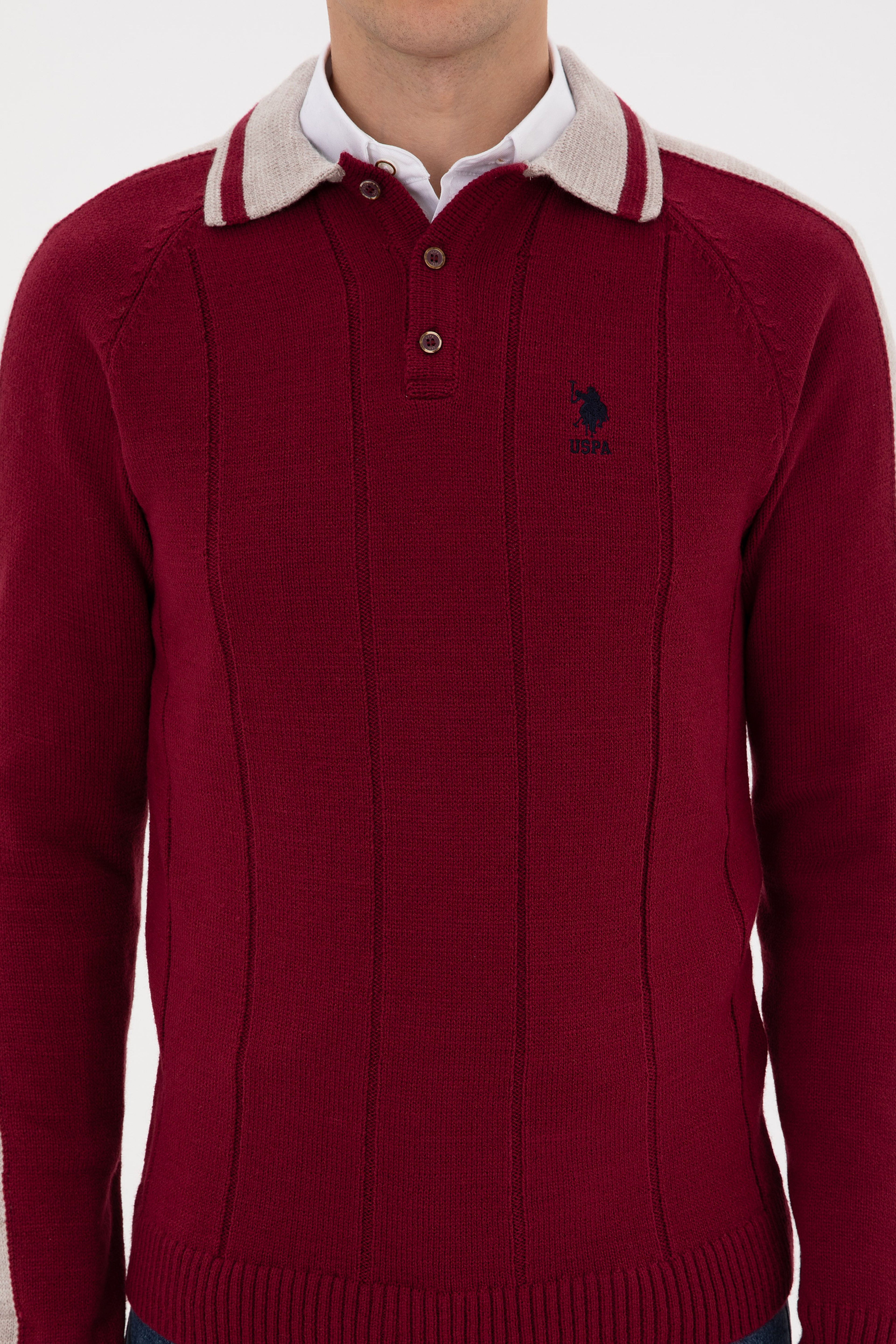 Erkek Bordo Kazak - Image 6
