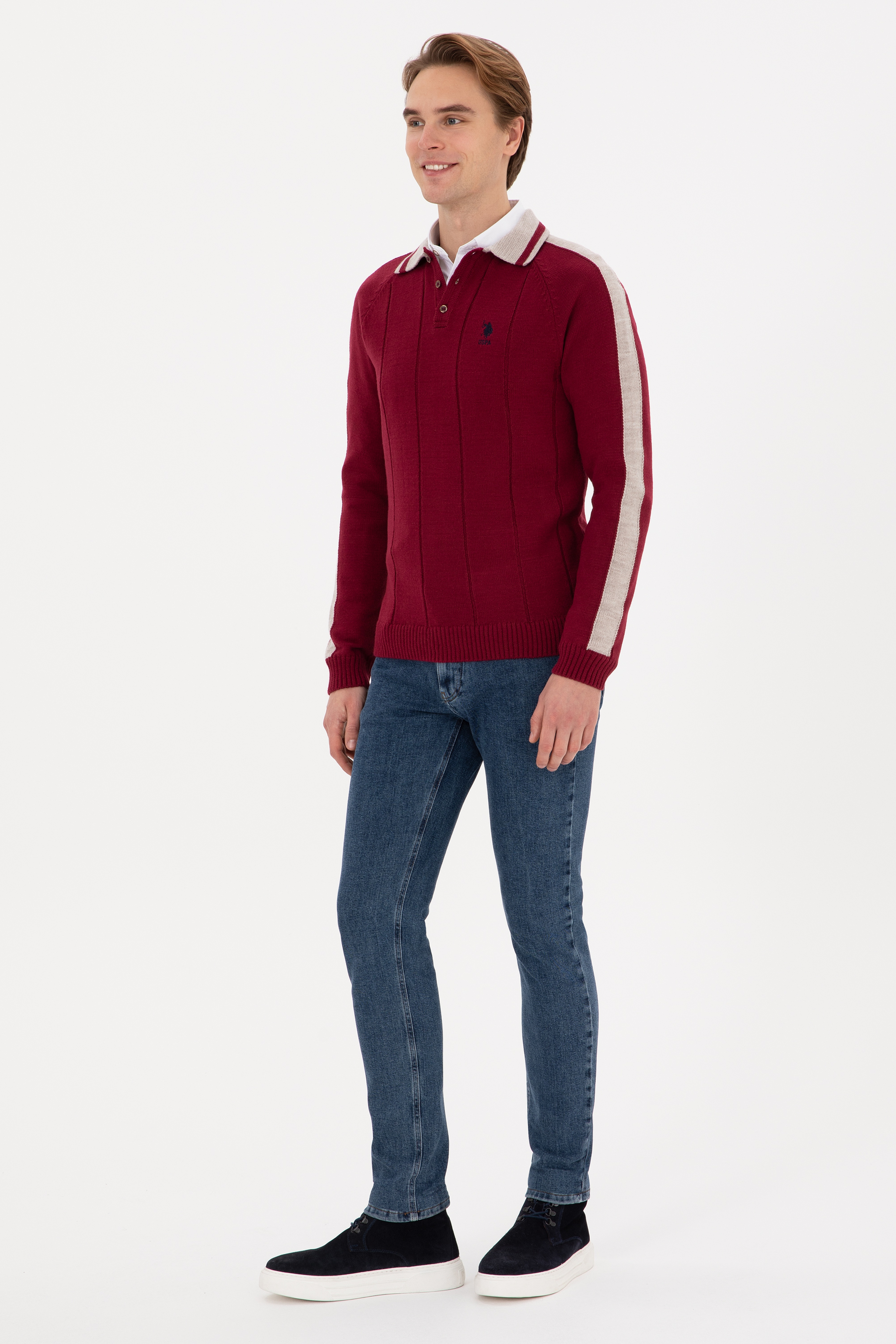 Erkek Bordo Kazak - Image 4
