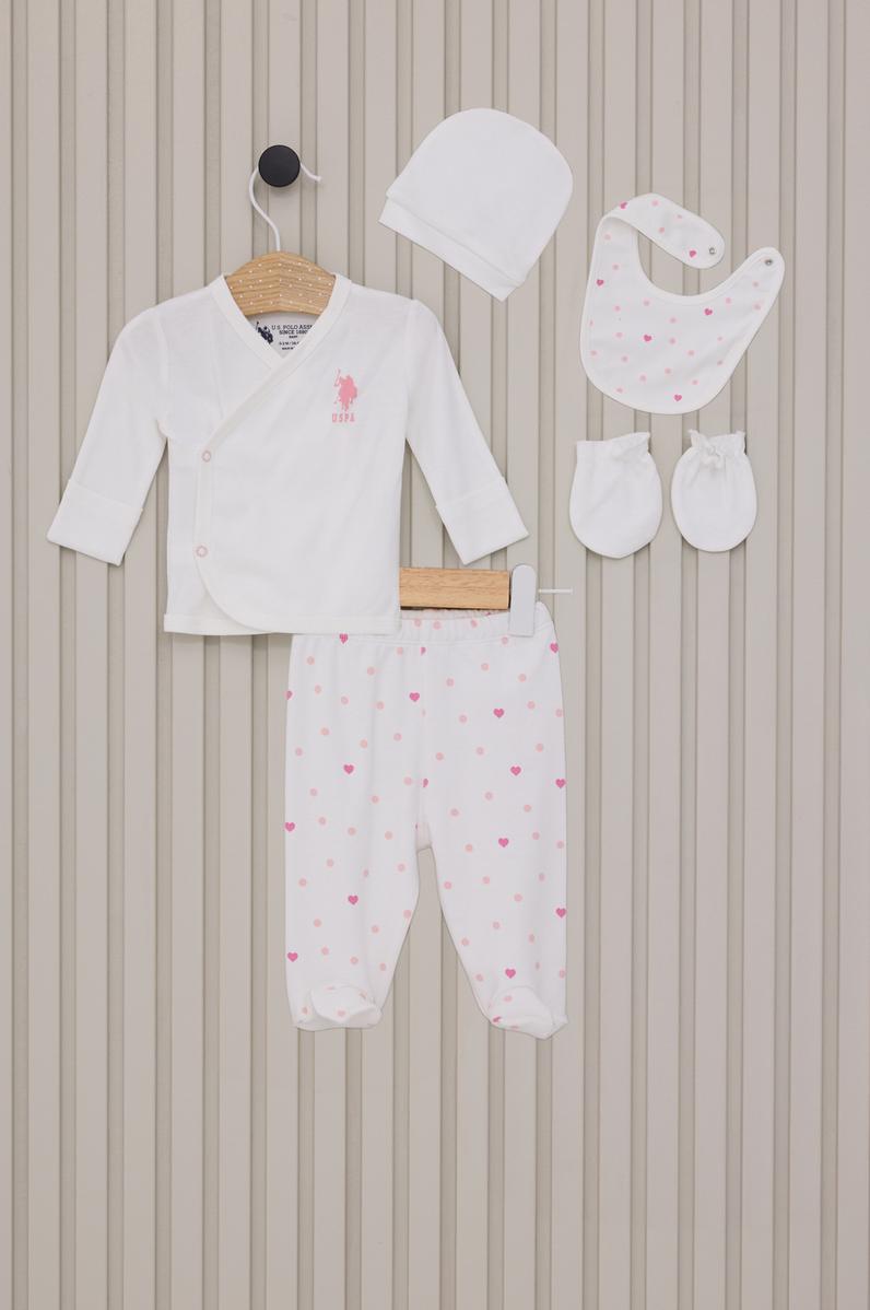 Kız Bebek Krem Pijama Takımı