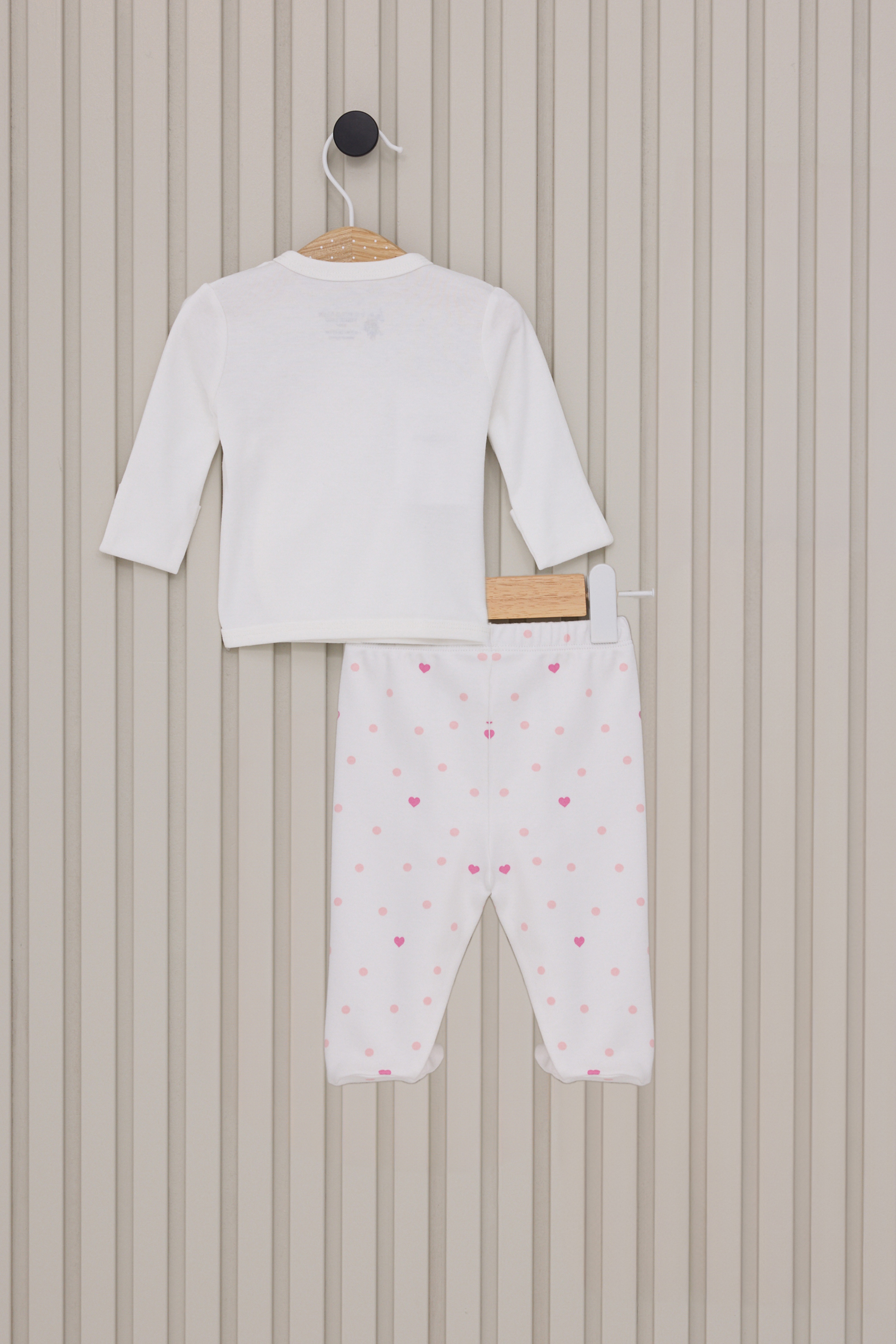Kız Bebek Krem Pijama Takımı