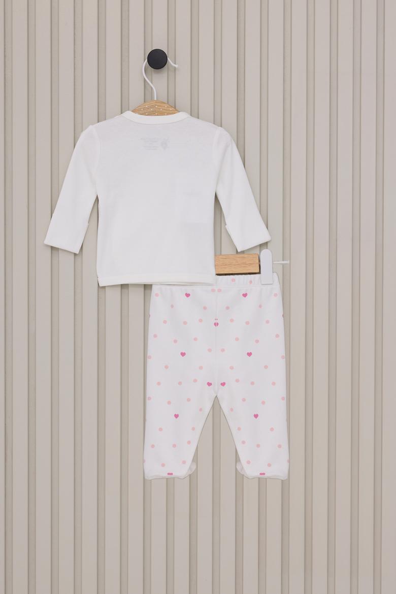 Kız Bebek Krem Pijama Takımı - 50315317001