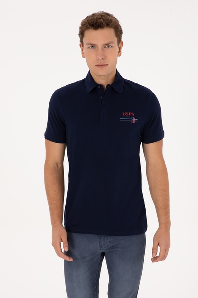 Erkek Regular Fit Polo Yaka Lacivert Tişört