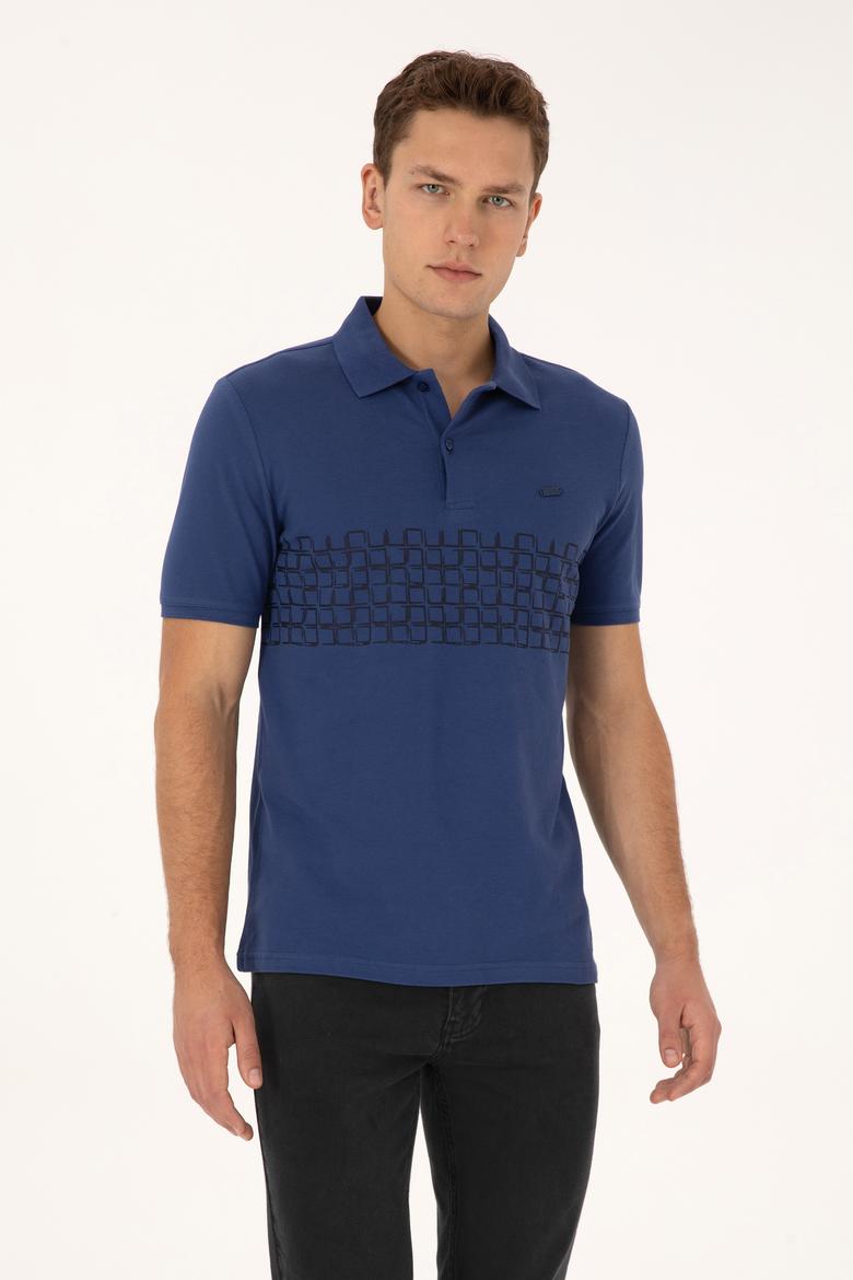 Erkek İndigo Tişört - 50324789054