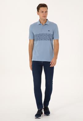 Erkek Açık Mavi Tişört - 50324789001