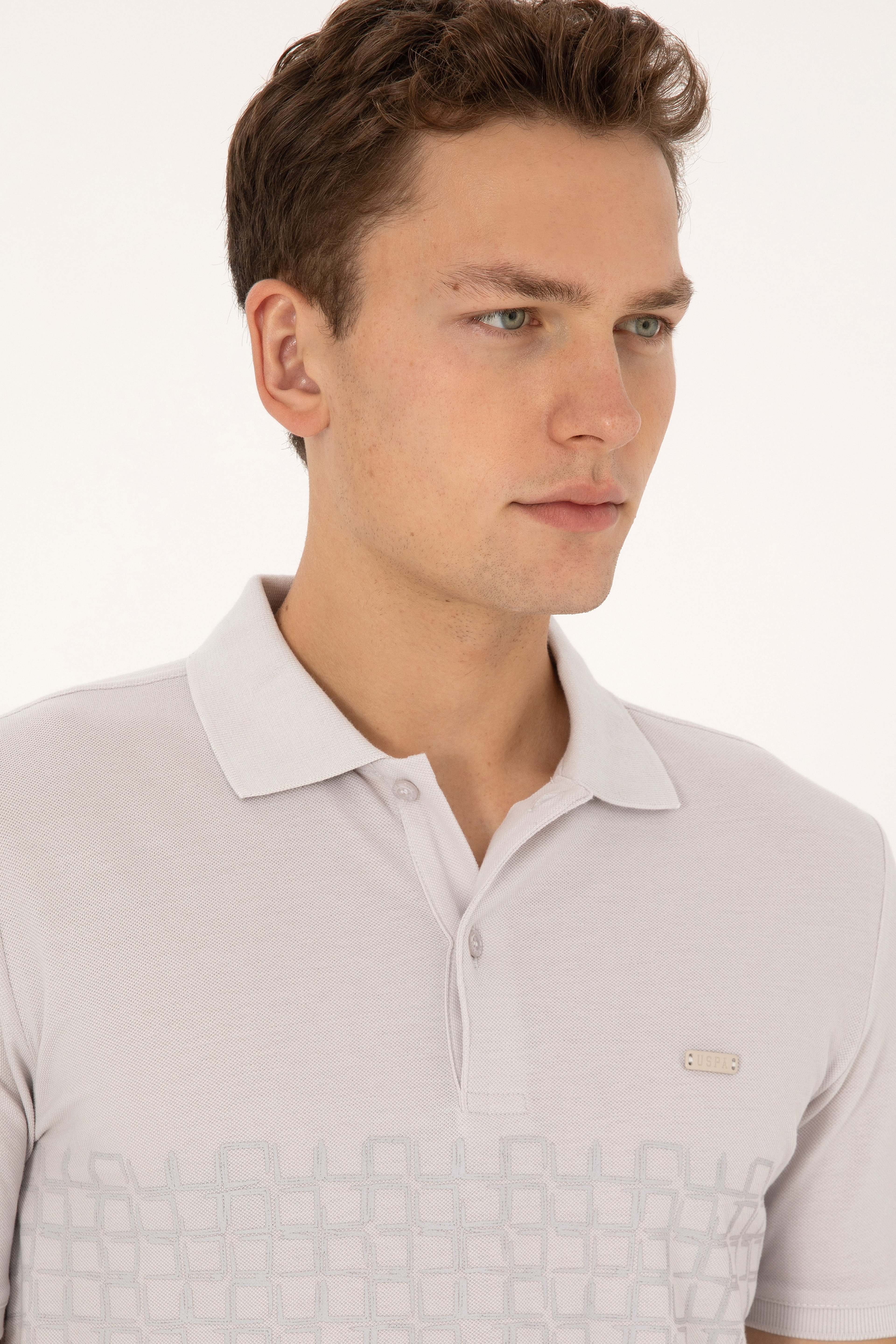 Erkek Regular Fit Polo Yaka Taş Tişört