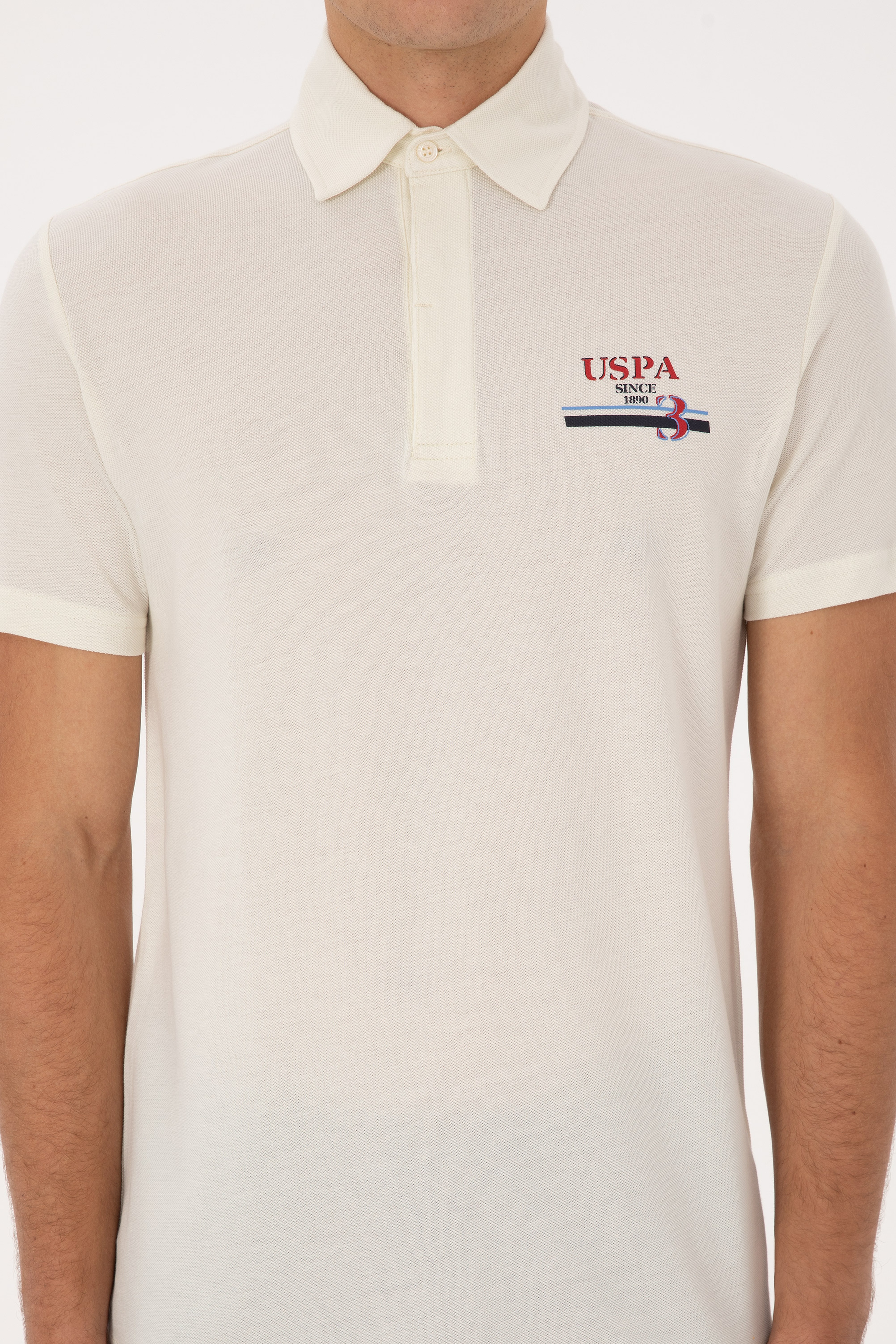 Erkek Regular Fit Polo Yaka Krem Tişört - Image 6