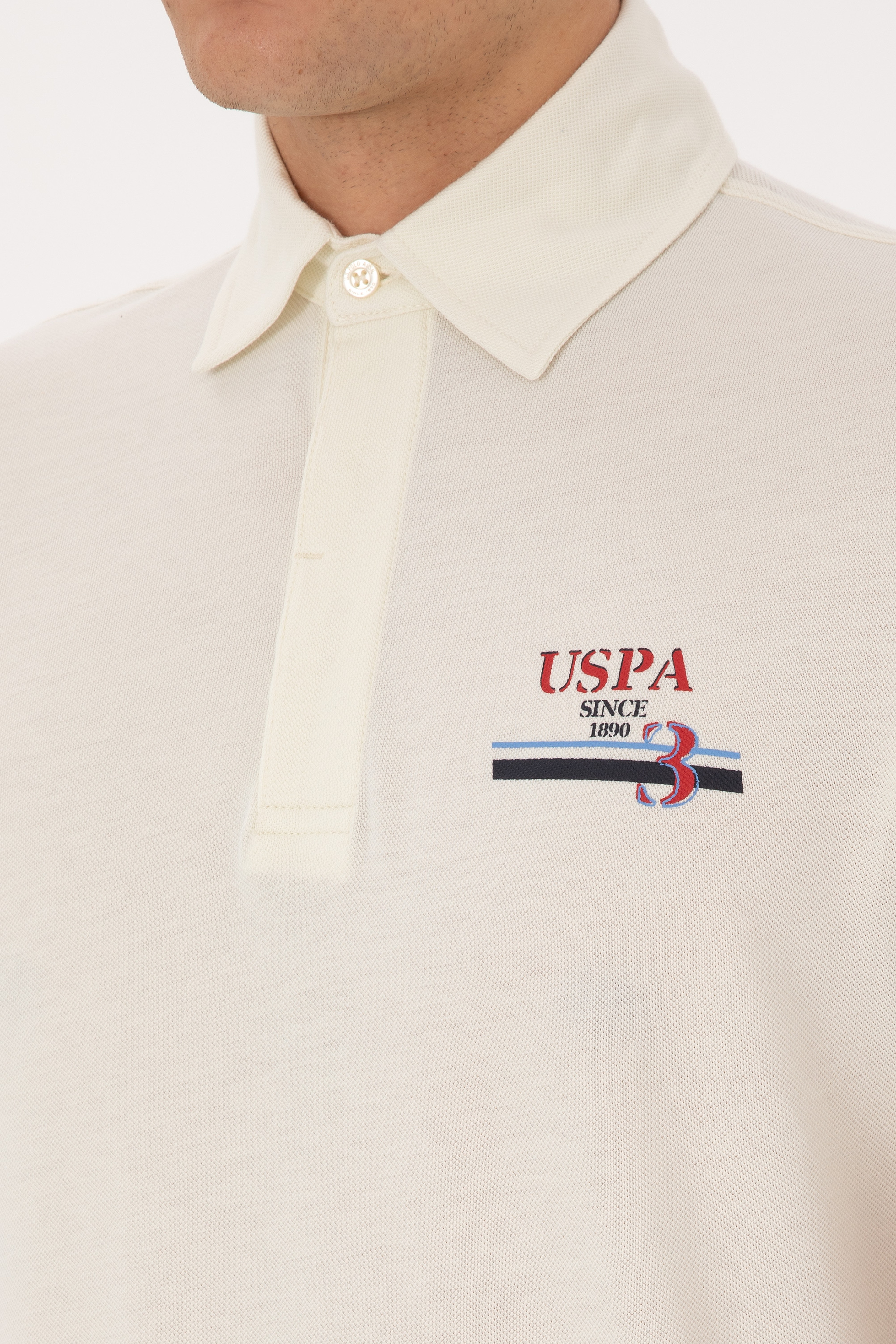 Erkek Regular Fit Polo Yaka Krem Tişört - Image 7