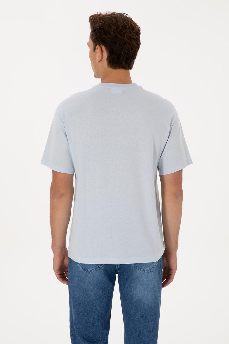 Erkek Açık Mavi Tişört - 50324811027