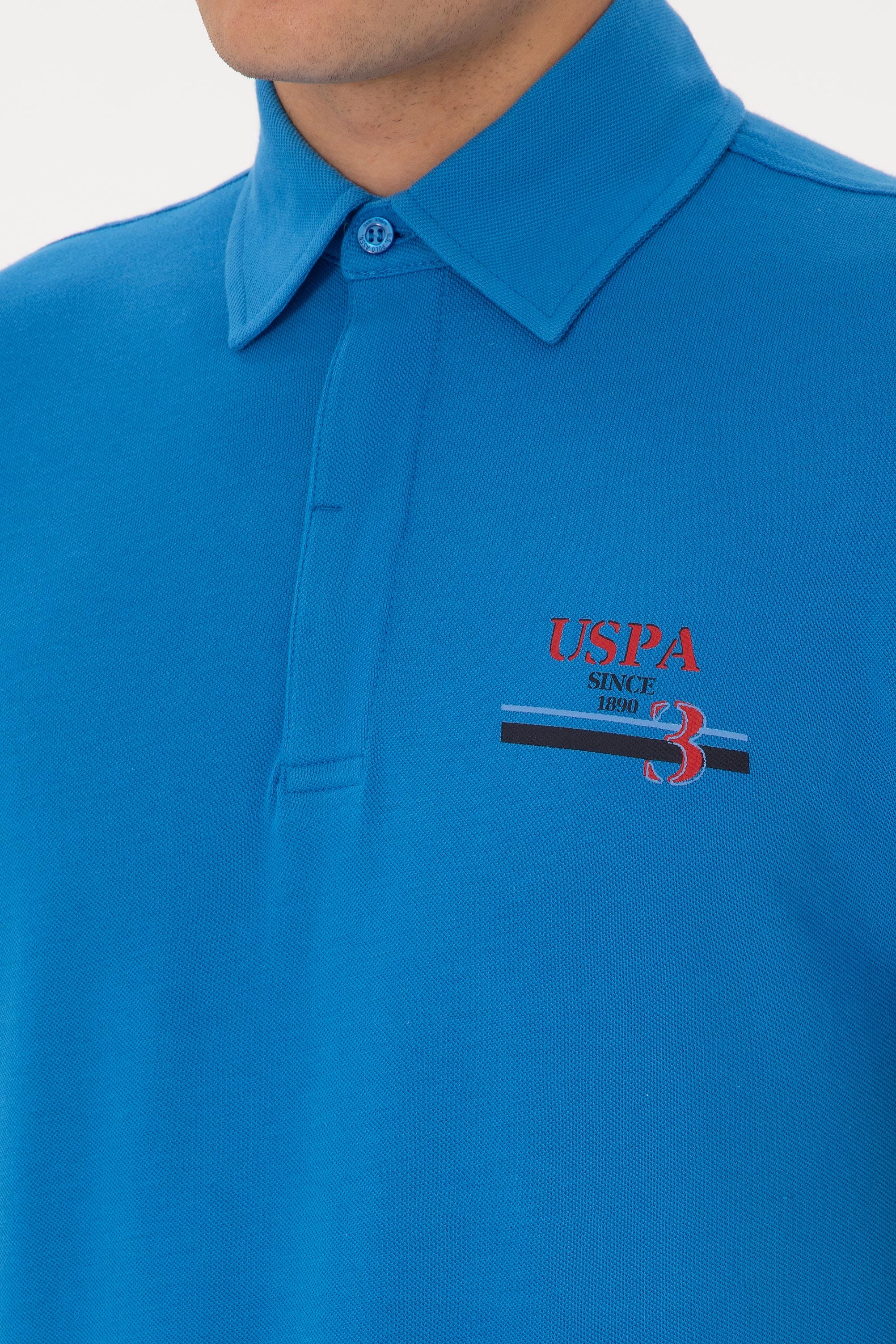 Erkek Regular Fit Polo Yaka Kobalt Mavi Tişört