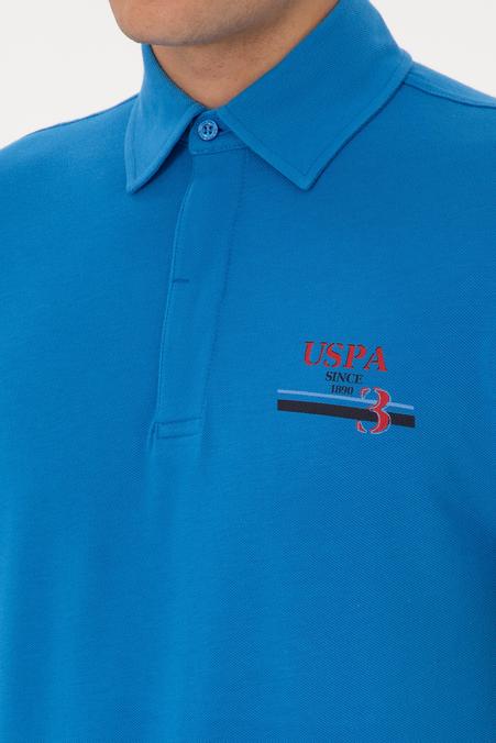 Erkek Regular Fit Polo Yaka Kobalt Mavi Tişört