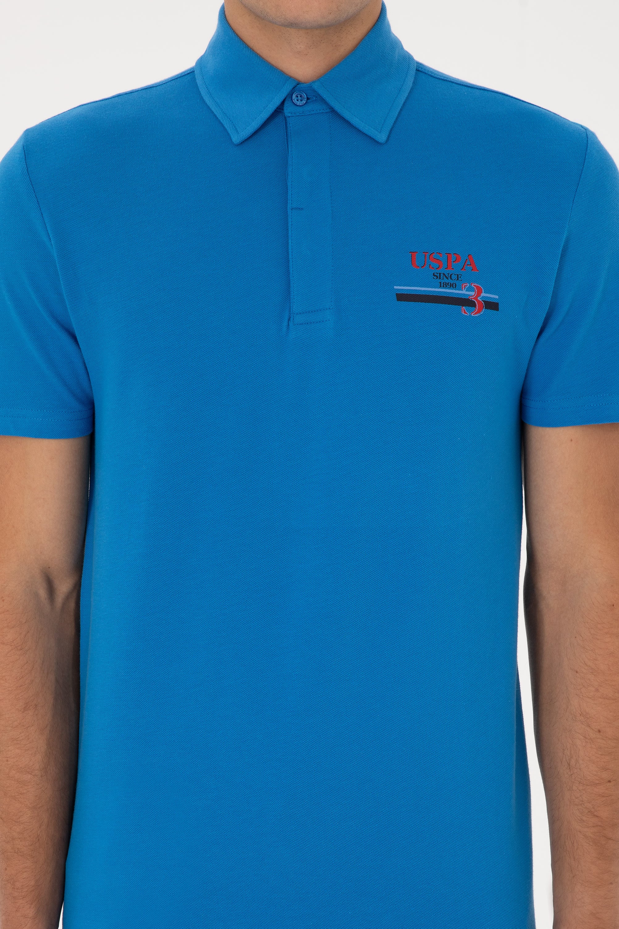 Erkek Regular Fit Polo Yaka Kobalt Mavi Tişört