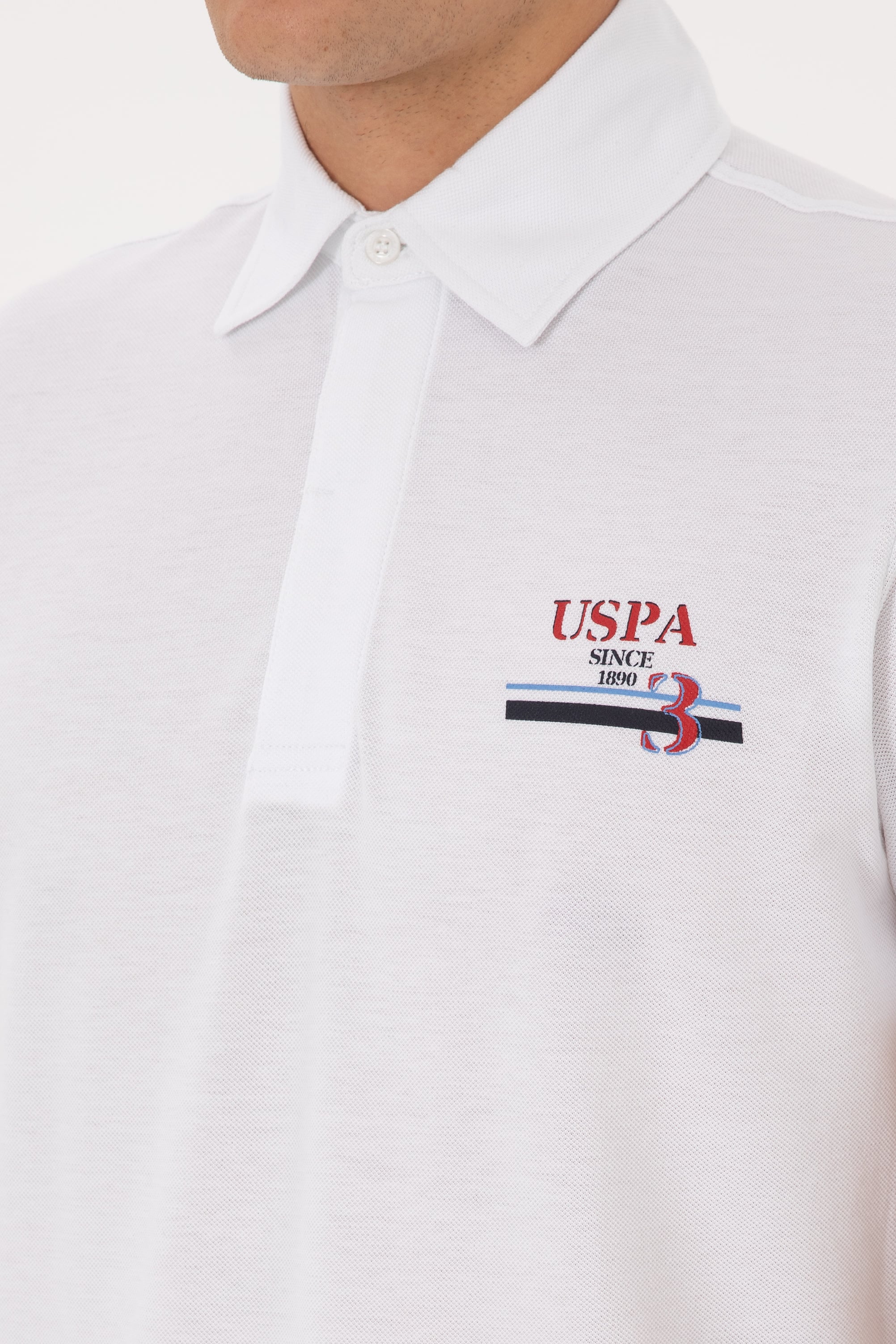 Erkek Regular Fit Polo Yaka Beyaz Tişört - Image 7