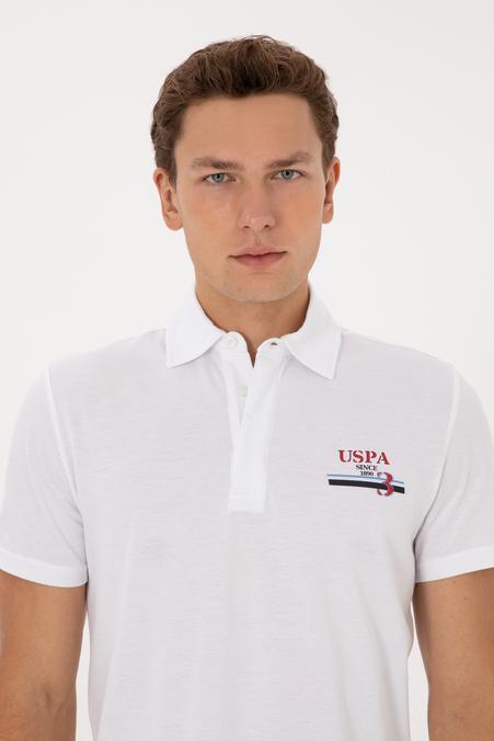 Erkek Regular Fit Polo Yaka Beyaz Tişört