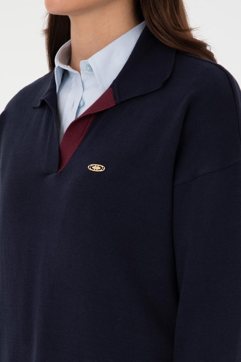 Kadın Lacivert Kazak