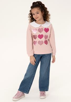 Kız Çocuk Pudra Sweatshirt - 50317879011