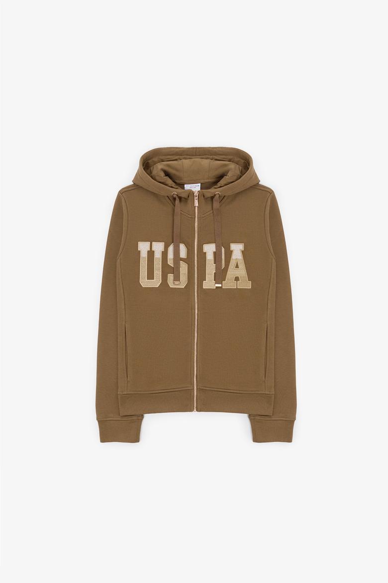 Kadın Haki Basic Sweatshirt - 50289540029