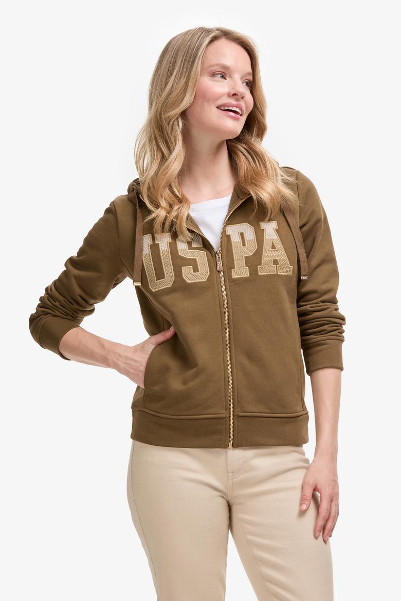 Kadın Haki Basic Sweatshirt - 50289540029