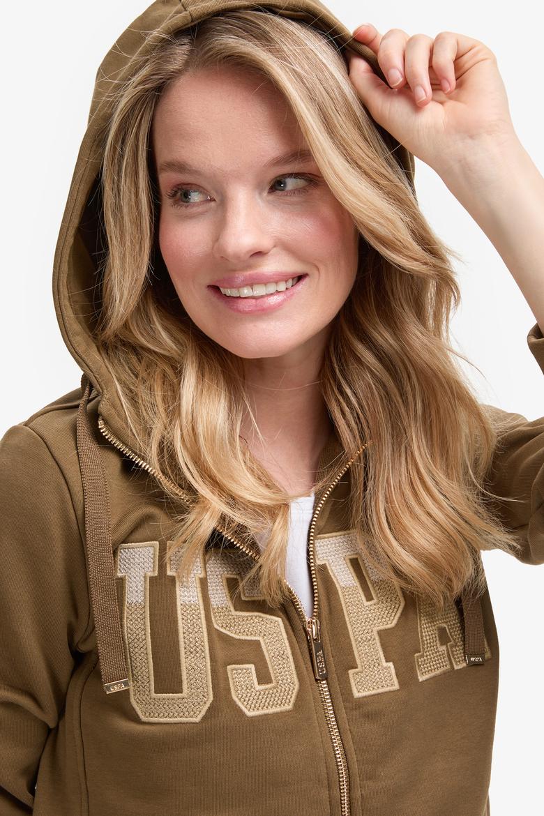 Kadın Haki Basic Sweatshirt - 50289540029