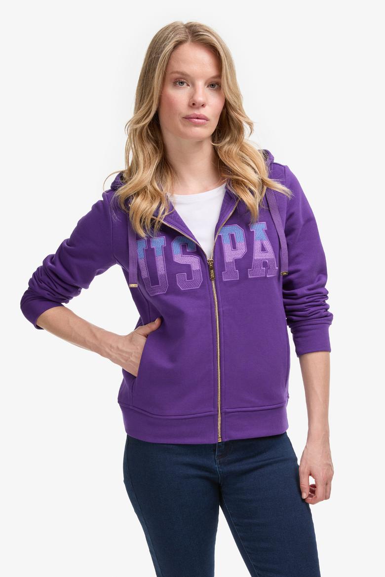 Kadın Mor Basic Sweatshirt