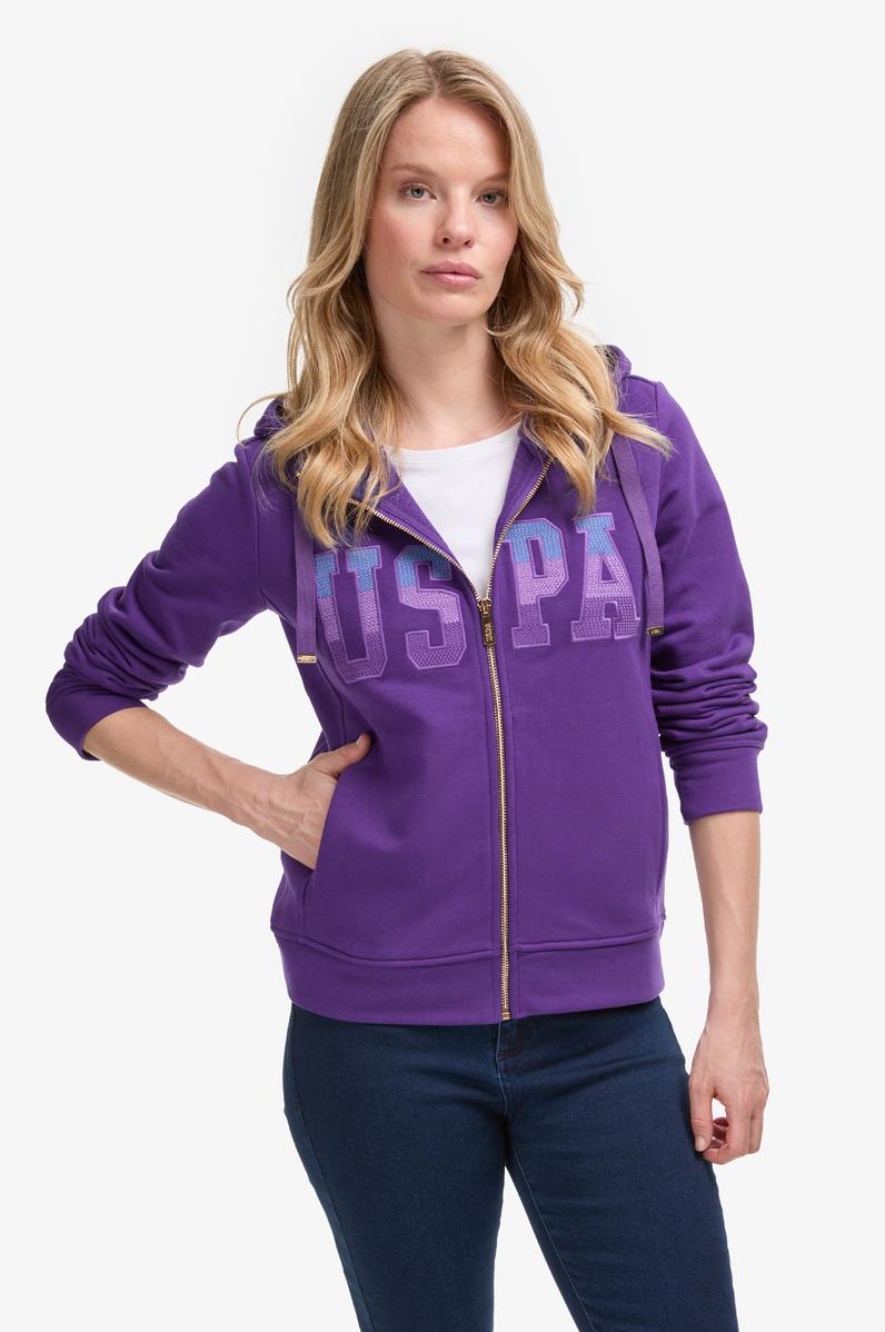 Kadın Mor Basic Sweatshirt