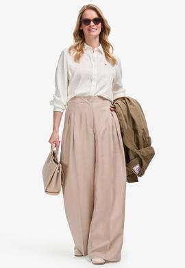 Kadın Koyu Bej Kanvas Pantolon - 50309255030