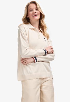 Kadın Krem Polo Yaka Kazak - 50314707010