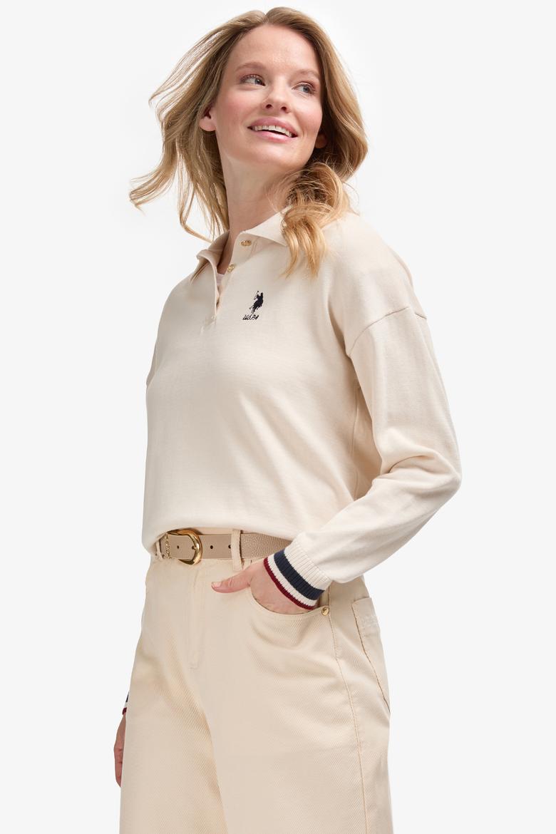 Kadın Krem Polo Yaka Kazak - 50314707010