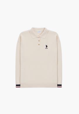 Kadın Krem Polo Yaka Kazak - 50314707010