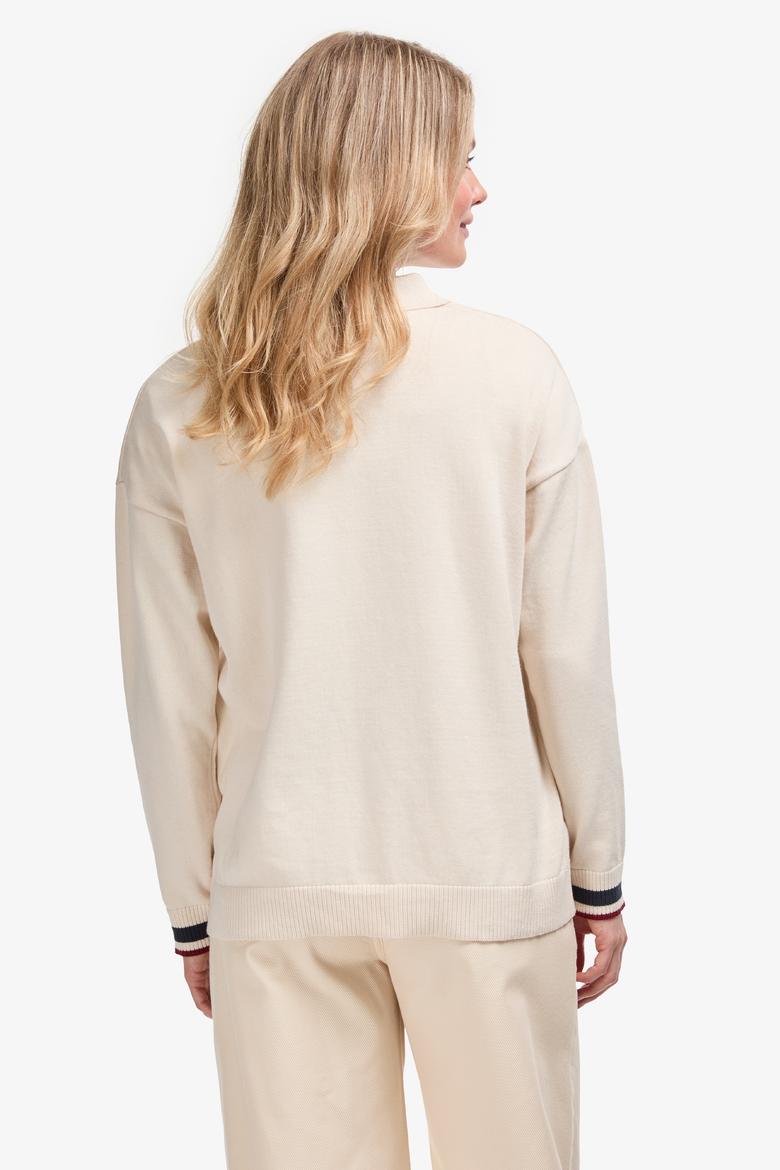 Kadın Krem Polo Yaka Kazak - 50314707010